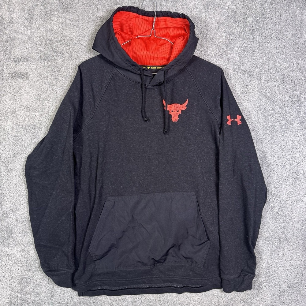 Under Armour Project Rock Hoodie Mens M Pullover Snake Tech Sweatshirt 1355633